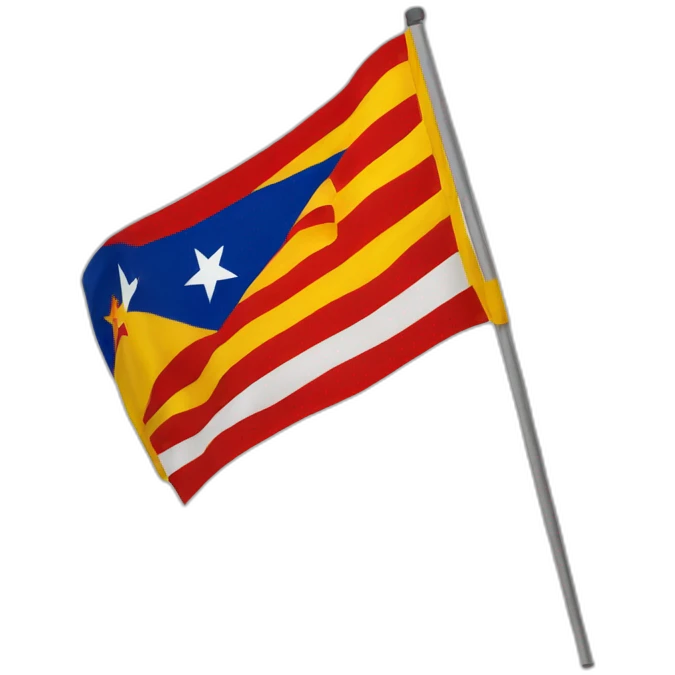 Catalan flag mixed with Cuban flag emoji