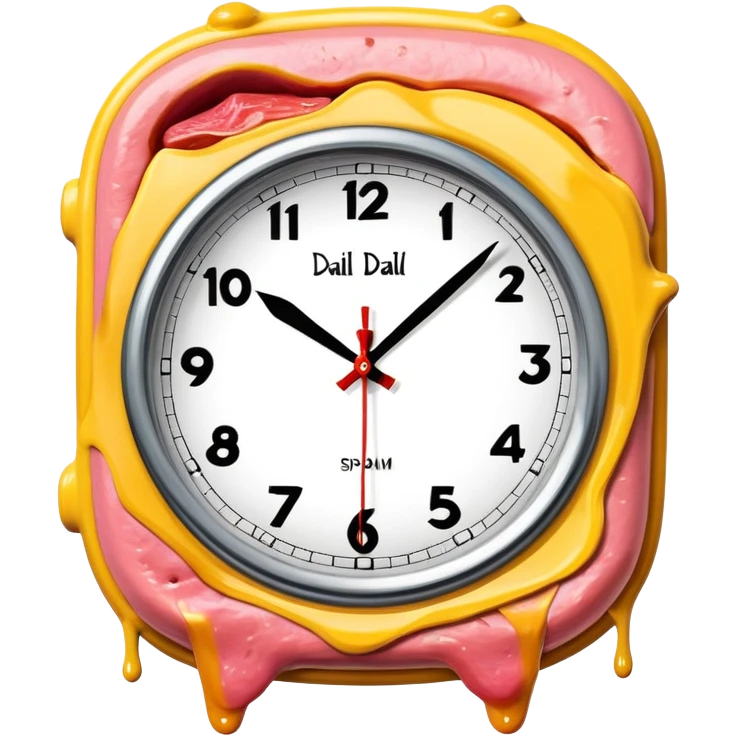 Salvador Dali Melting SPAM art clock  emoji