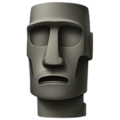 Smoking moai emoji