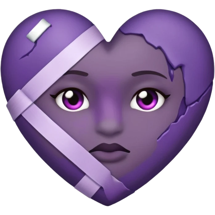 bandaged purple heart colour emoji