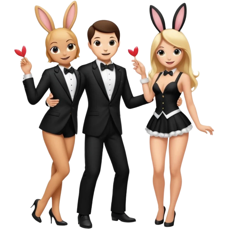 La chico dándole una nalgada a una chica play boy emoji