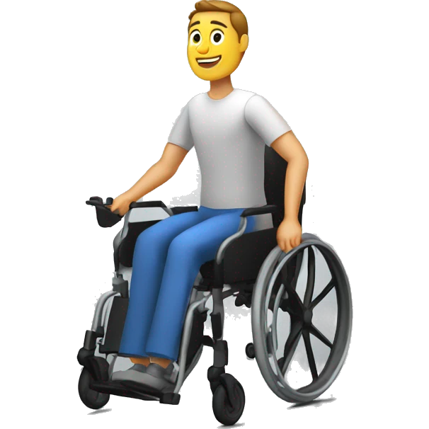 3d pose of man with reduced mobility emoji