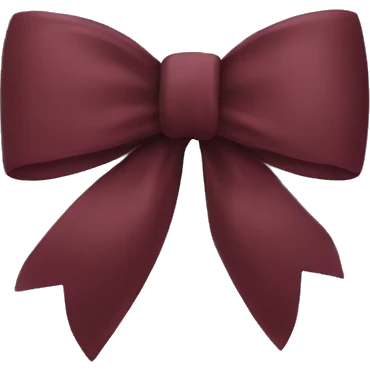 Burgundy bow emoji