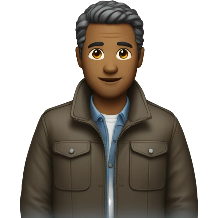 A man wearing a jacket emoji