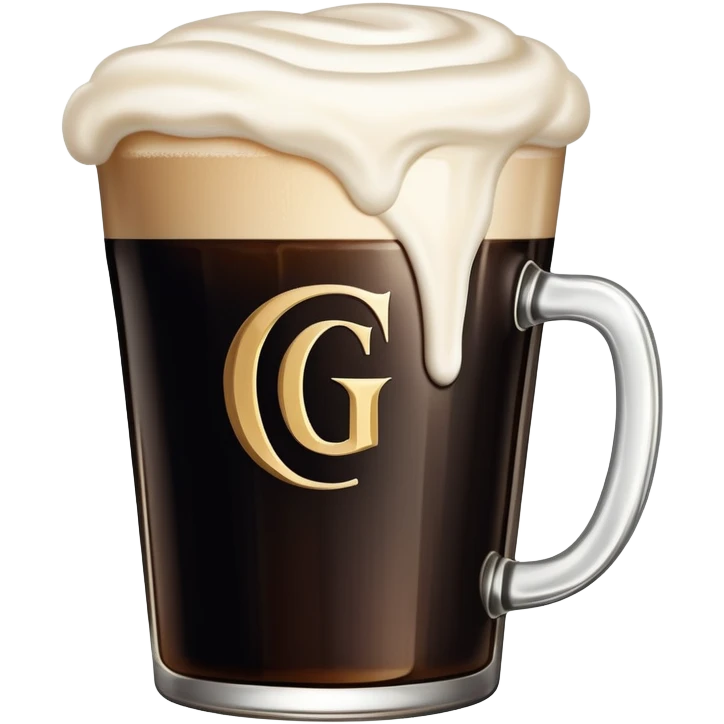 Guinness pint. The top of the liquid should be at the level of the letter "G". emoji