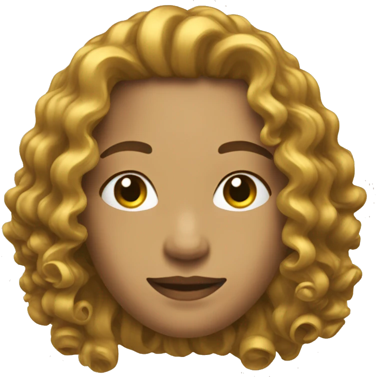 Gold curles for hair emoji