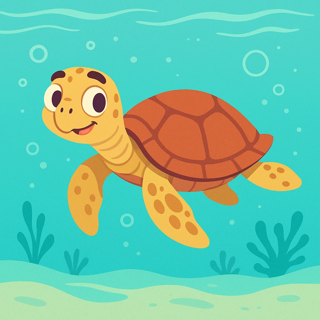 sea turtle in beautiful clear turquoise caribbean sea underwater emoji