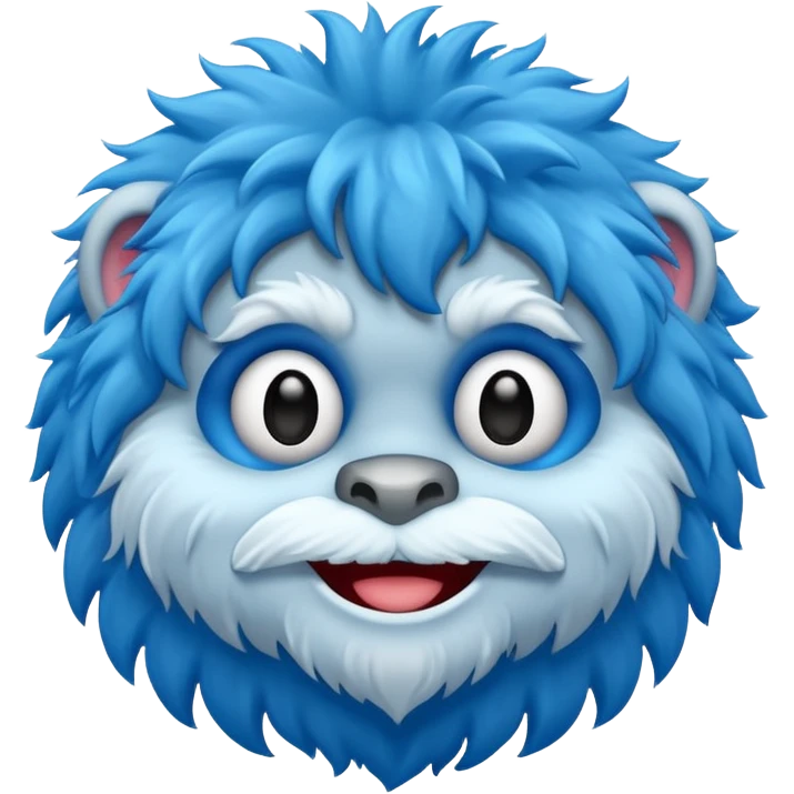 blue fuzzy furry yeti emoji