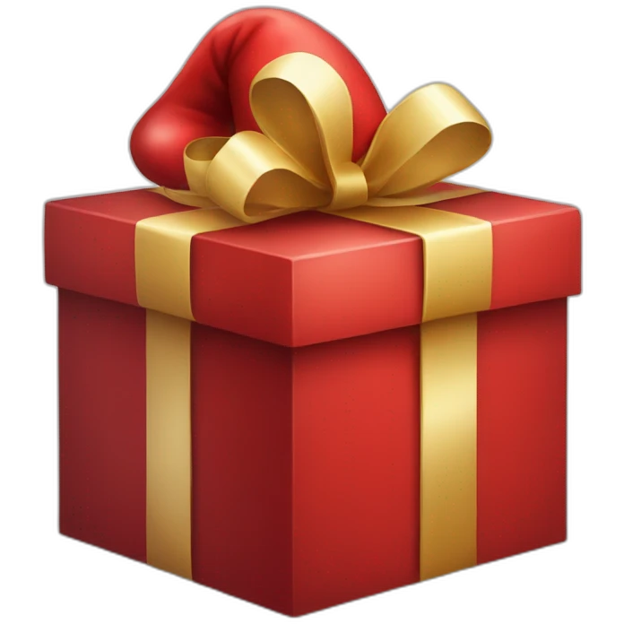 festive santa hat gift box Z emoji