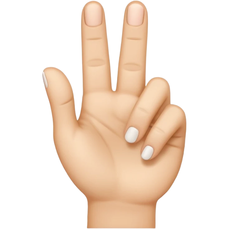 Solid White color Shh finger and hand emoji emoji