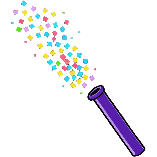 colorful confetti celebration popper emoji