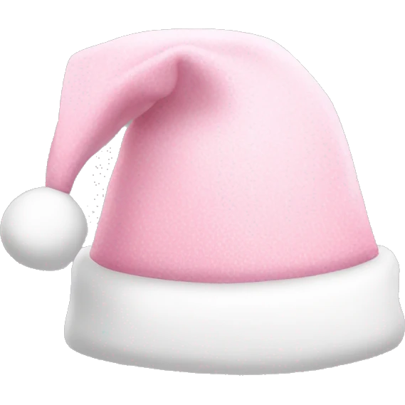 Light pink Santa hat with sparkly snowflakes  emoji