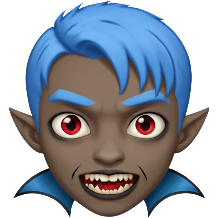 blue haired vampire black boy emoji