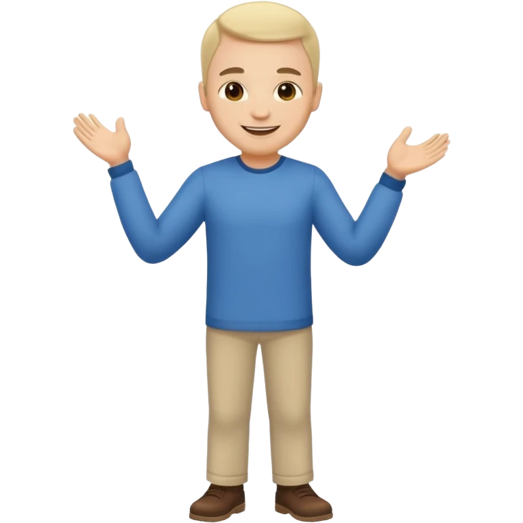 ligth man full body greeting emoji