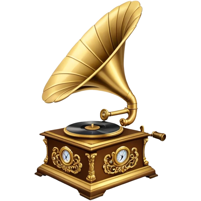 Vintage gramophone emoji