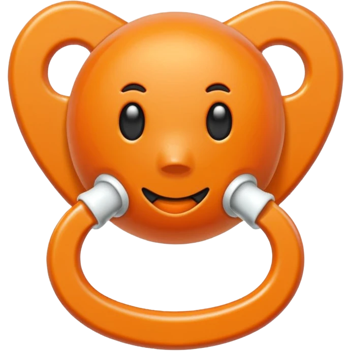 pixel art orange pacifier emoji