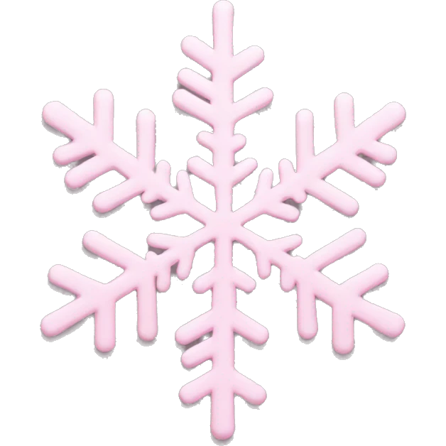 pastel pink snowflake  emoji