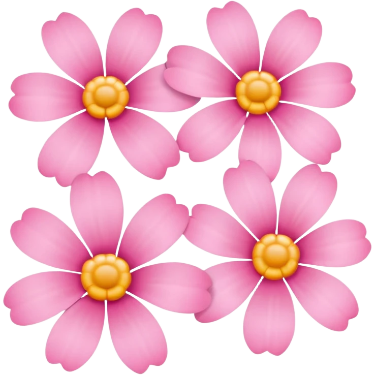 Flowers with pink  emoji