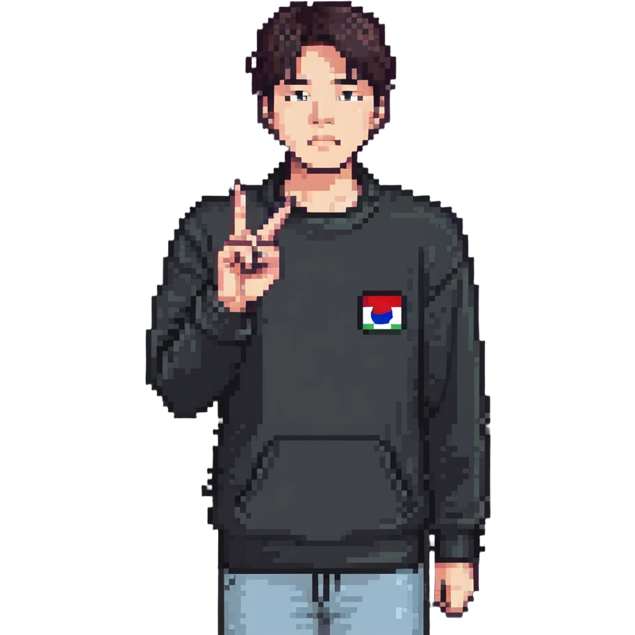 Korean man snapping his fingers emoji