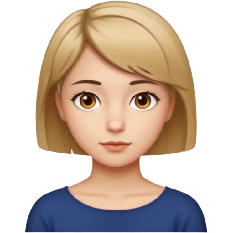 A girl with short hair up to the shoulders emoji