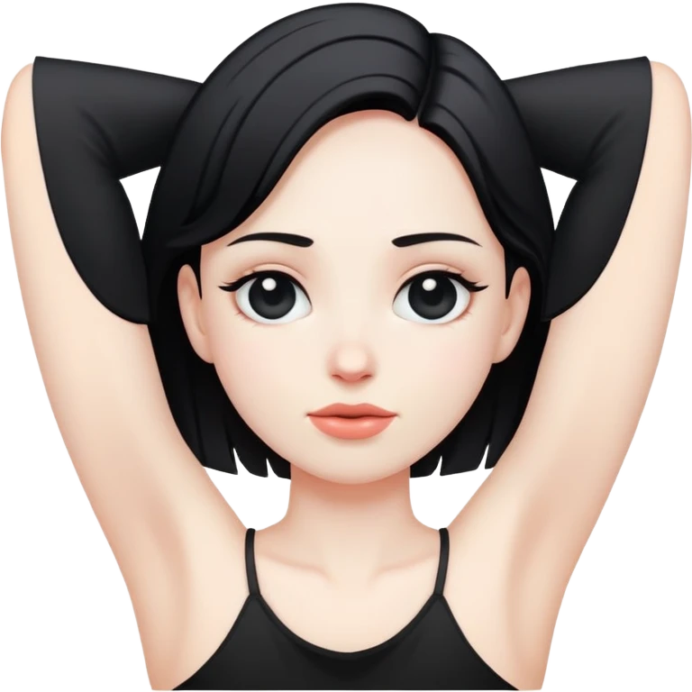 Hands around neck black emoji