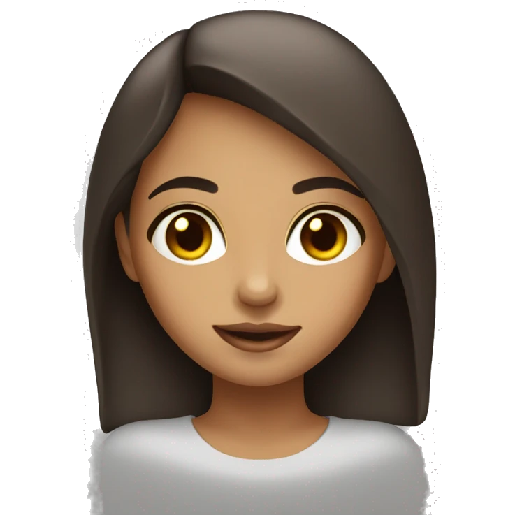 Girl brown eyes,  emoji