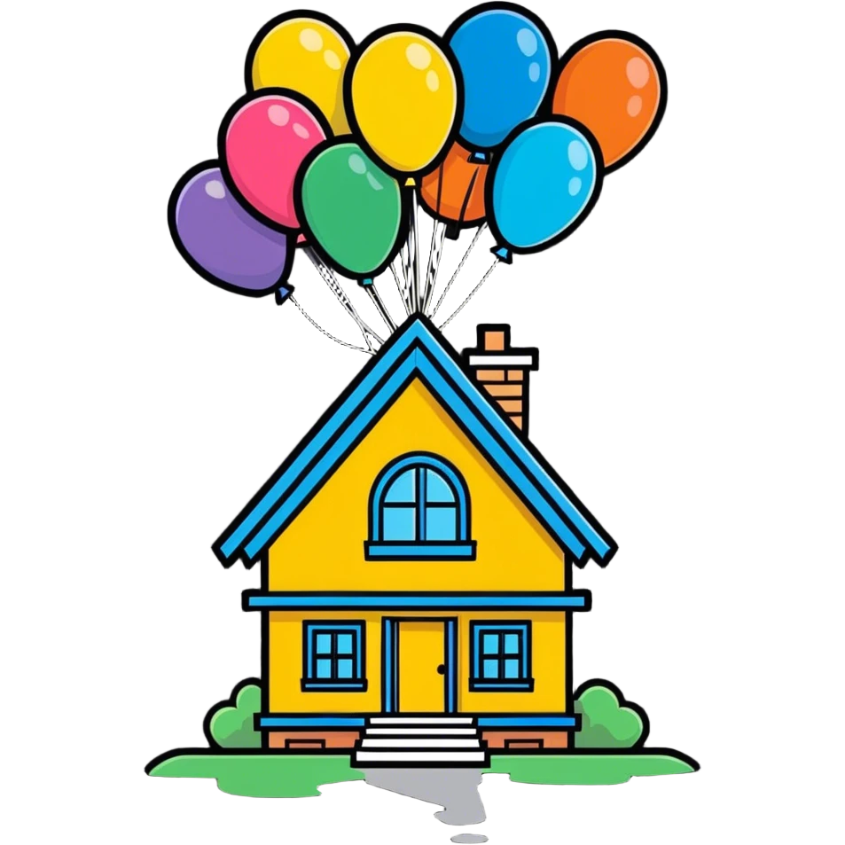 Up movie house cake for birthday  emoji