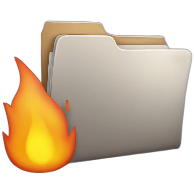 Folder plus fire emoji