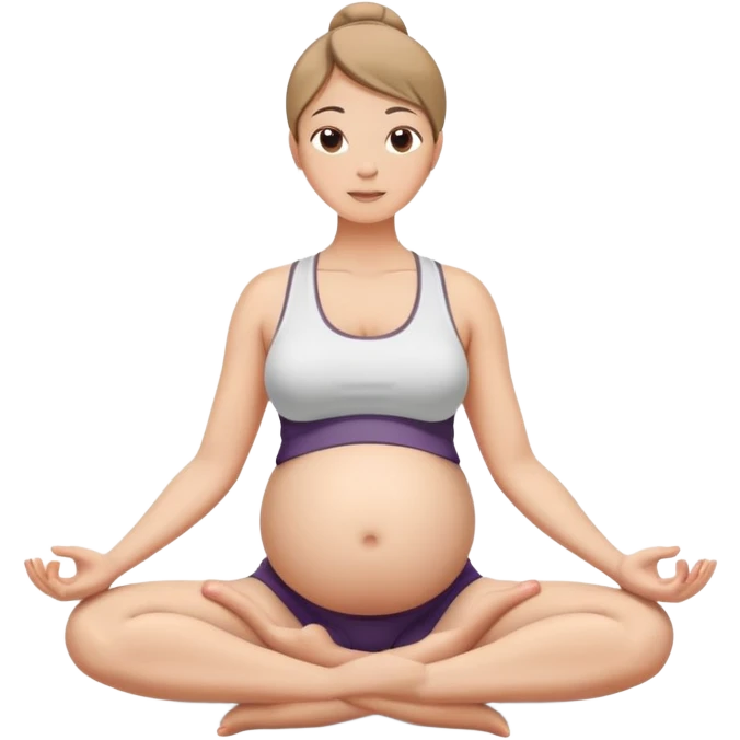 Pregnant yoga emoji