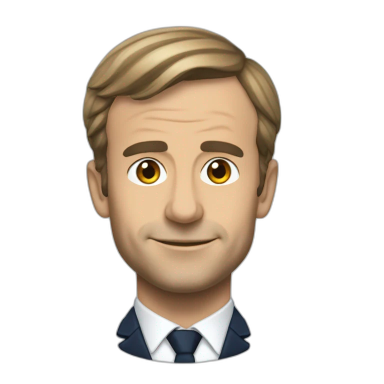 Macron embrasse marine Lepeine emoji