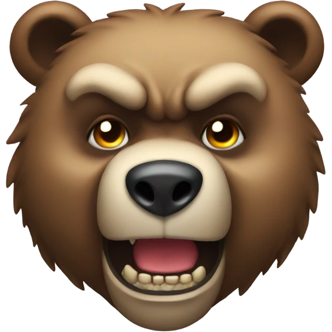 Angry bear emoji