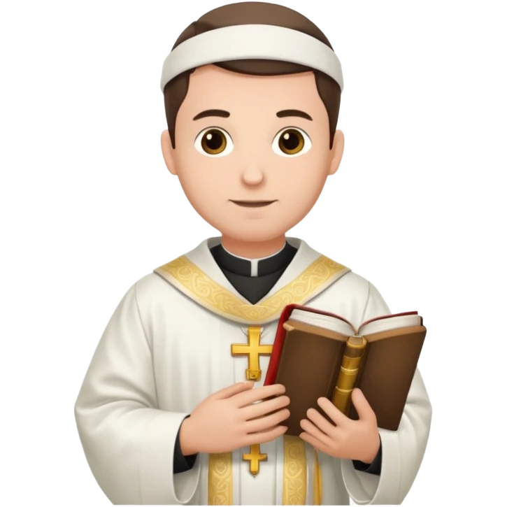 The priest presiding over the wedding emoji