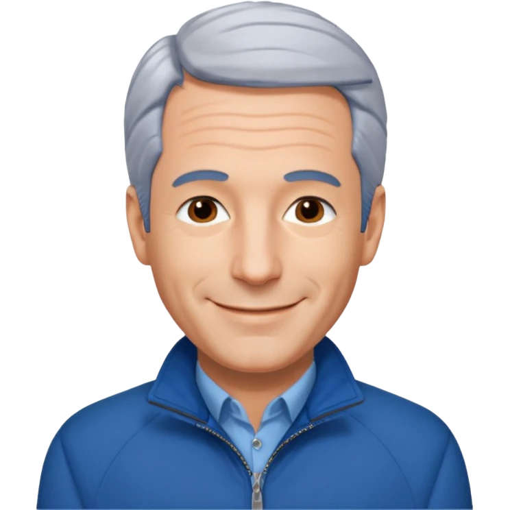Jeffery Epstein with blue jacket emoji