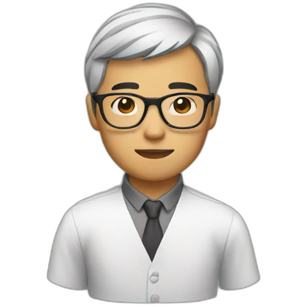 Asian with glasses emoji