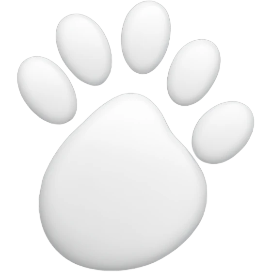 white heart with paw emoji