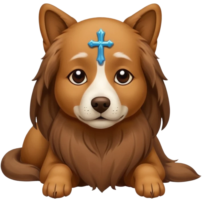 dead dog with saint spirit  emoji