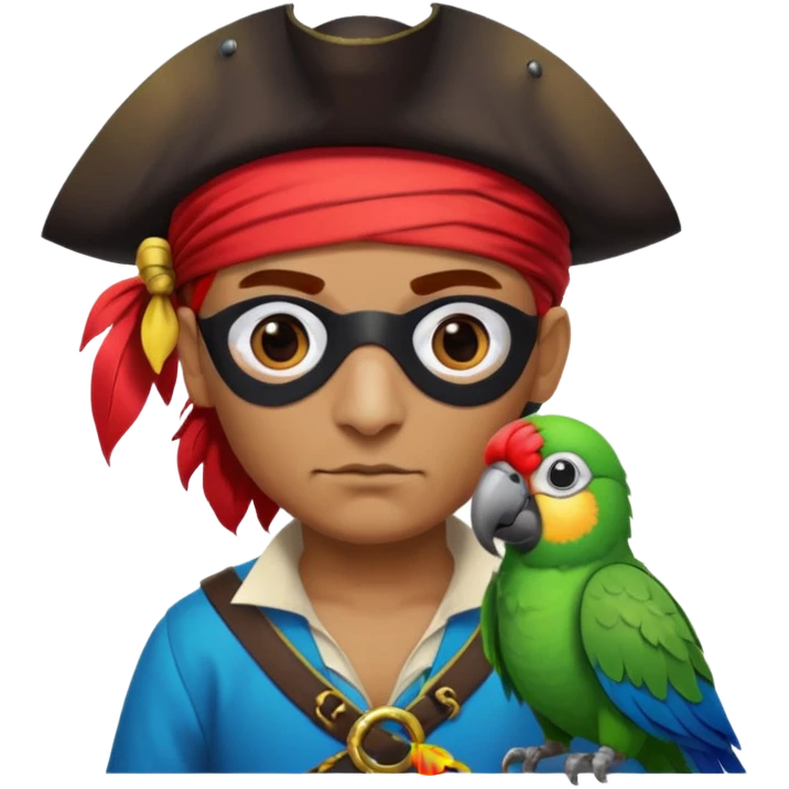 pirate and parrot emoji