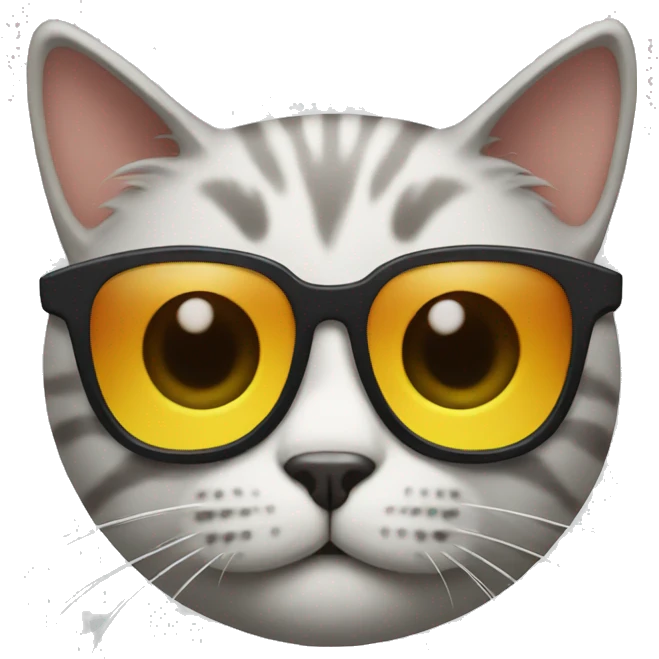 Cat with sunglasses emoji
