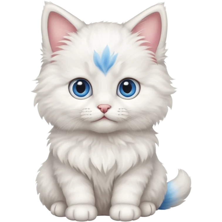 a sitting fluffy kitten  emoji
