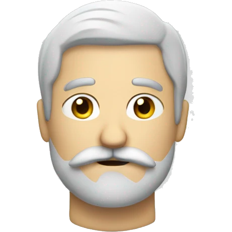 Homme blanc avec moustache et barbu emoji