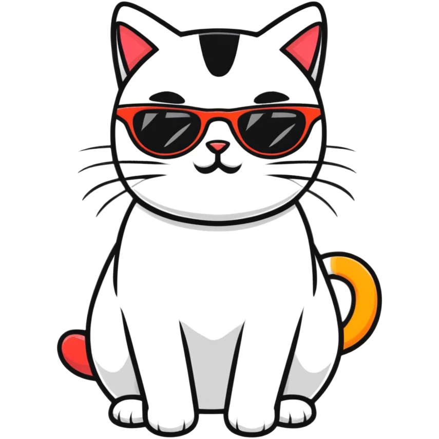 Cat with sunglasses emoji