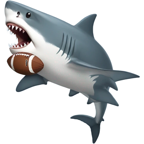 Shark playing football emoji