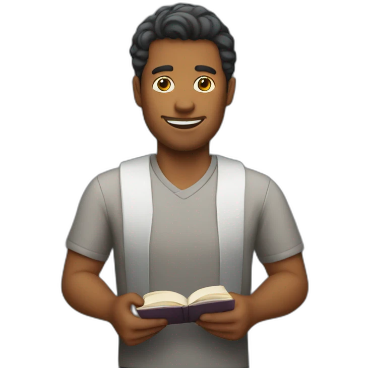 man holding a book emoji