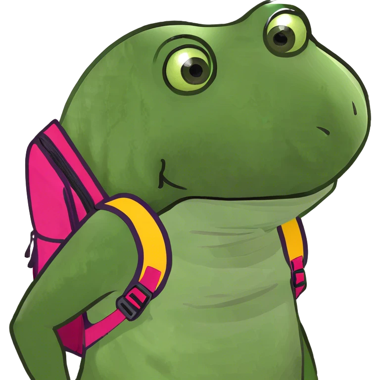 bufo wearing a backpack emoji