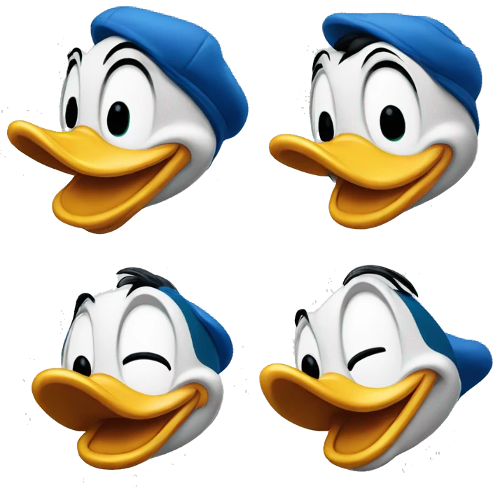 Donald Duck sleeping happily  emoji