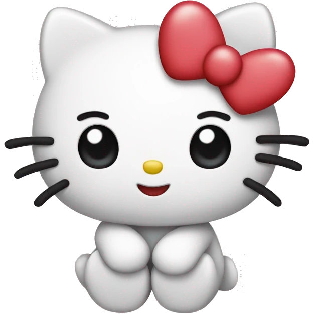 Hello kitty with a heart  emoji