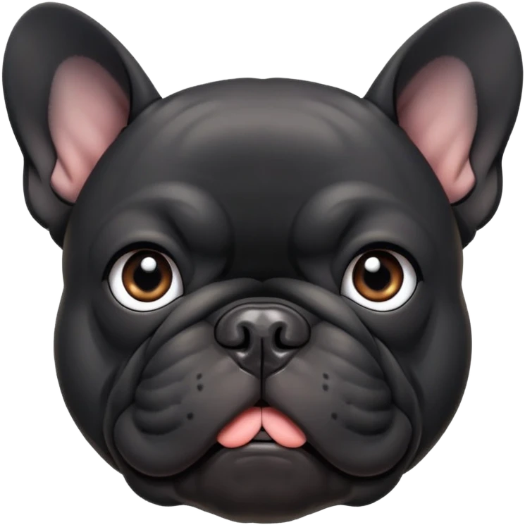 Black French bulldog emoji