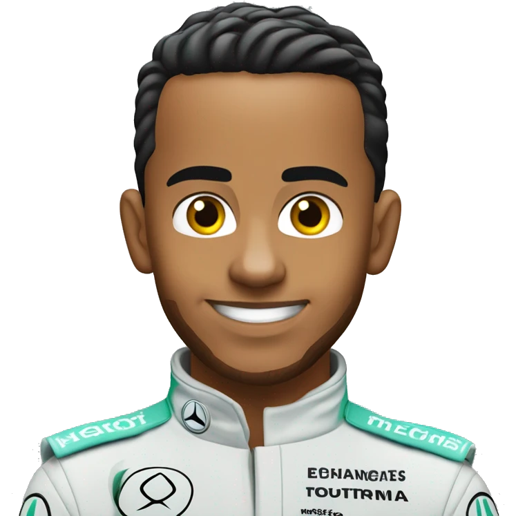 lewis hamilton in mercedes silver arrow emoji