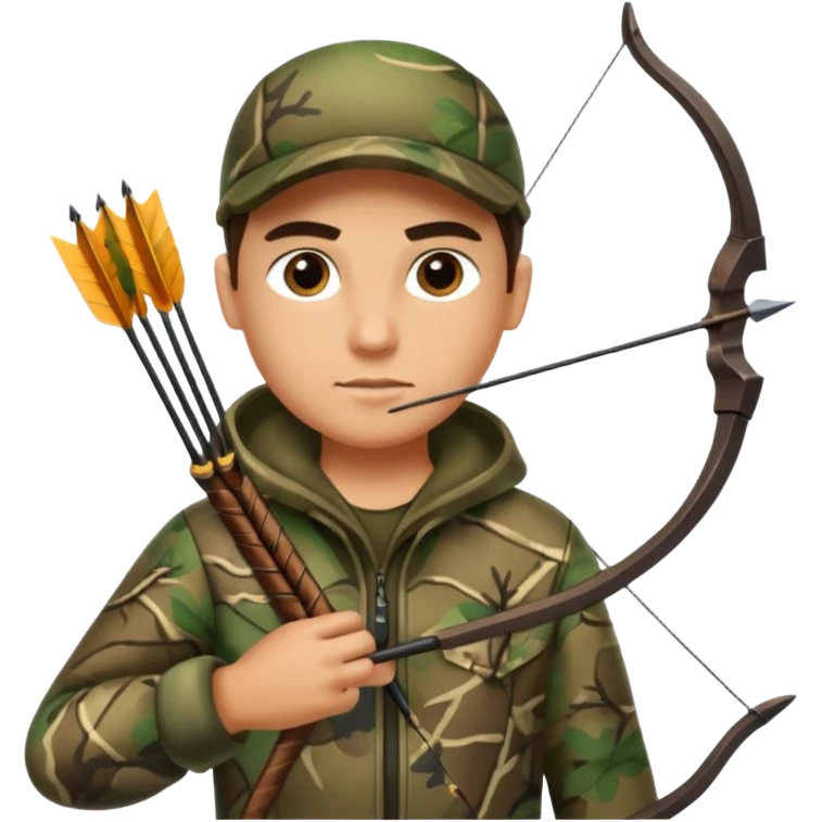 The classic hunter image with bow and arrow emoji