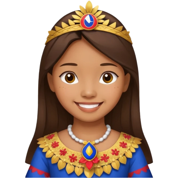 Girl wearing the Philippines national costume emoji